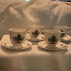 Nikko Happy Holidays Tea Cup and Saucer Sets
